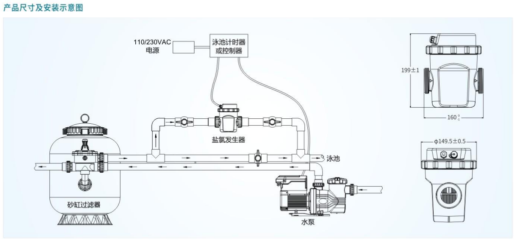 cs pro系列盐氯发生器安装示意图